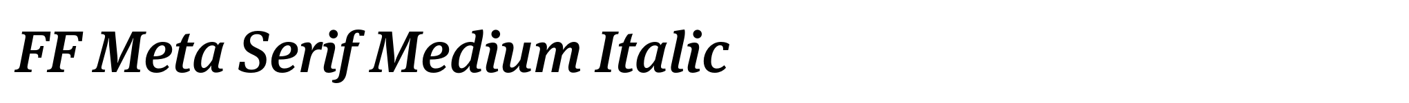 FF Meta Serif Medium Italic image